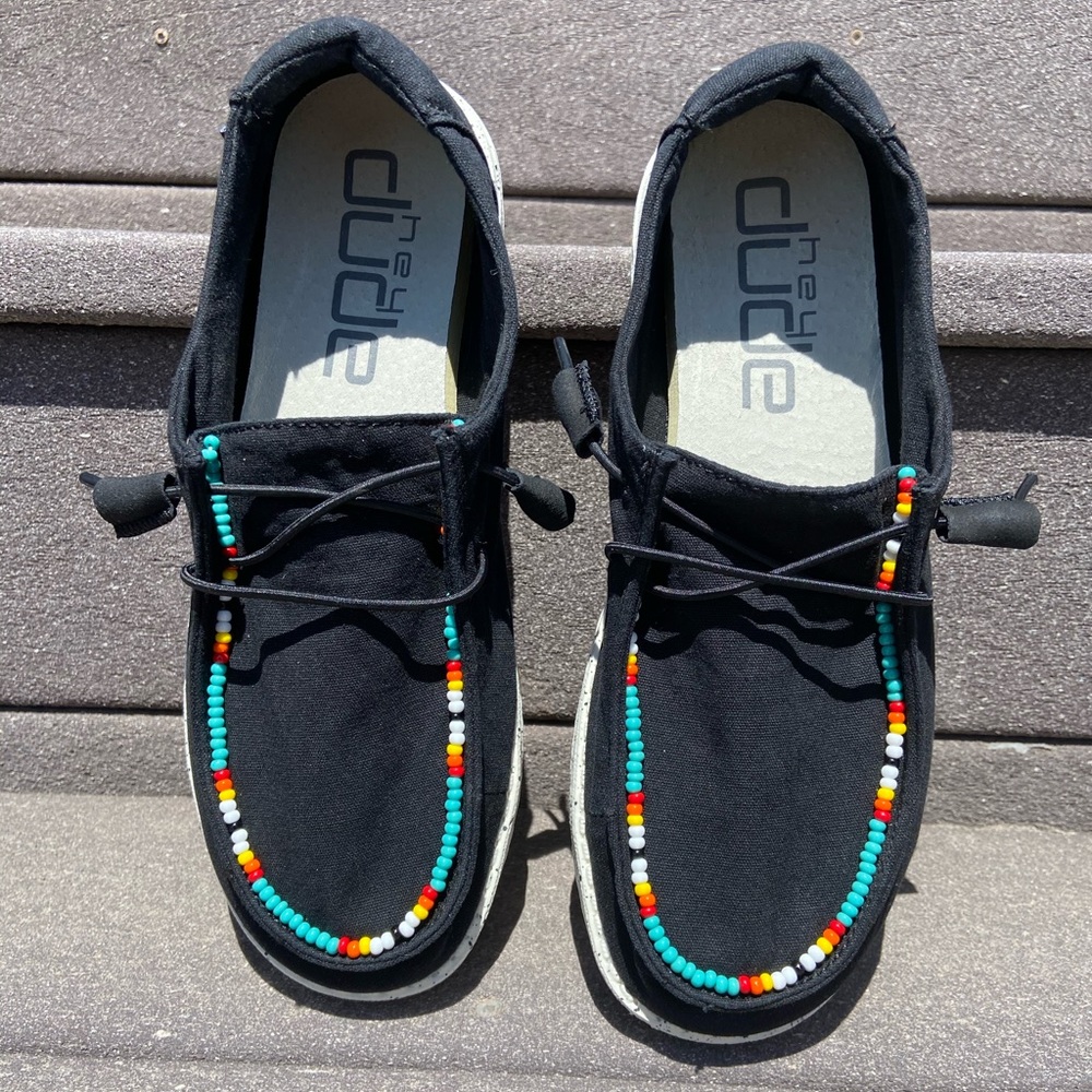 Beaded Hey Dudes shoes
